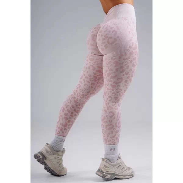  Kompresijske push-up tajice s leopard printom NEBBIA PRIMAL 849 RUŽIČASTI LEOPARD 