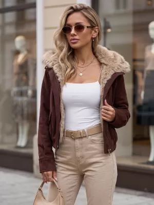 Ženska jakna DSTREET TY5699 TAMNOCRVENA