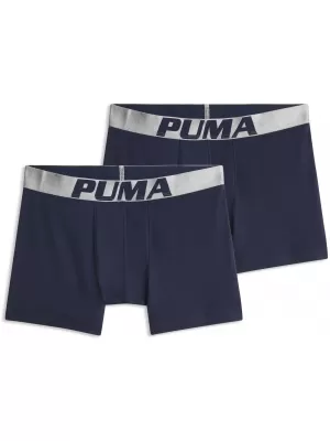 Muške bokserice PUMA MEN SHINE ELASTIC BOXERS 2P 94780601 PLAVA/SREBRNA