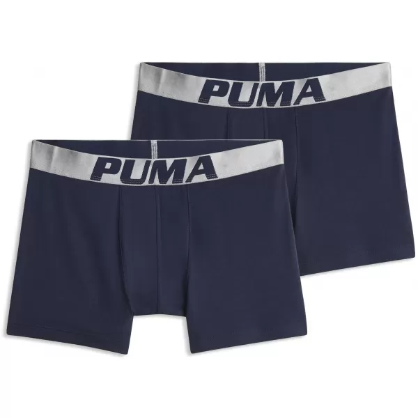 Muške bokserice PUMA MEN SHINE ELASTIC BOXERS 2P 94780601 PLAVA/SREBRNA 