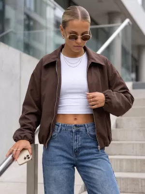 Ženska jakna DSTREET TY5957 SMEĐA