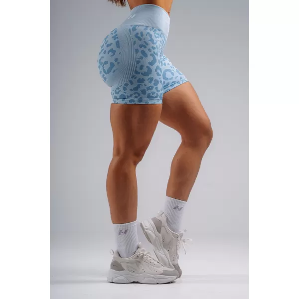  Kompresijske push-up kratke hlače s leopard printom NEBBIA PRIMAL 856 PLAVI LEOPARD 
