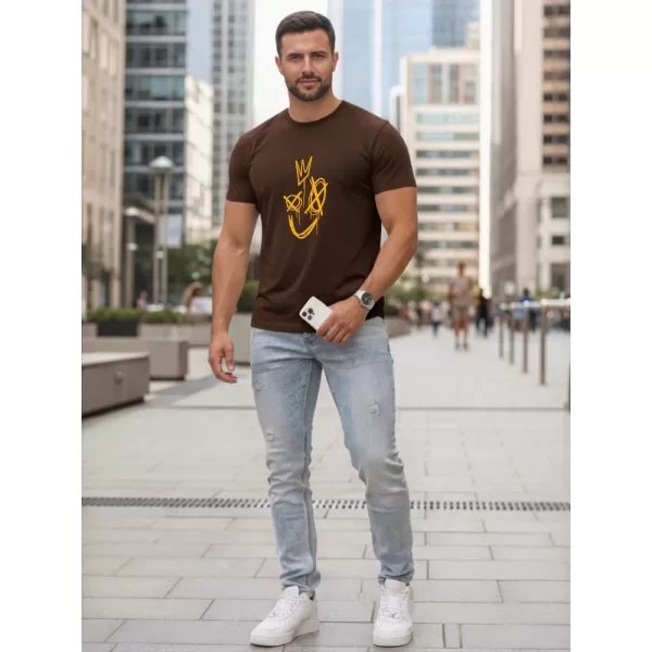  Muška majica kratkih rukava DSTREET NX0138R-CH SMEĐA 