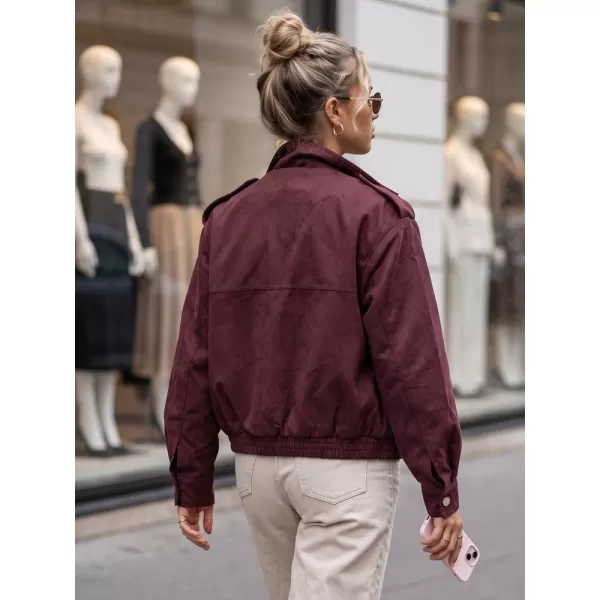  Ženska jakna DSTREET TY6066 TAMNOCRVENA 