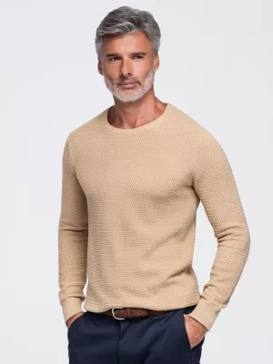 Muški pulover OMBRE OM-SWSW-0119 PIJESAK