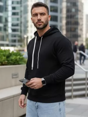 Muški sweatshirt DSTREET BX5952 CRNA