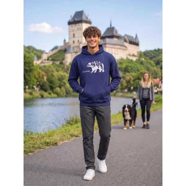  Muški sweatshirt ALTISPORT ALM193422 PONOĆNO PLAVA 