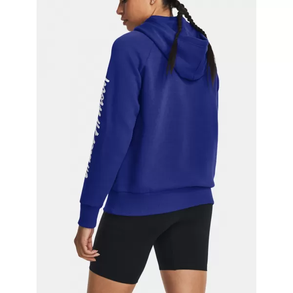  Ženski sweatshirt UNDER ARMOUR UA RIVAL FLEECE GRAPHIC HDY 1379609-400 PLAVA 