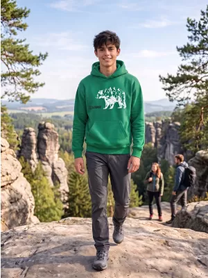Dječji sweatshirt ALTISPORT ALM193422 SREDNJE ZELENA