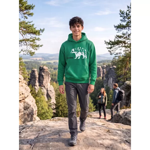  Dječji sweatshirt ALTISPORT ALM193422 SREDNJE ZELENA 