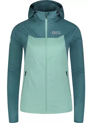 Ženska softshell jakna NORDBLANC OUTLAND NBSSL8324 ZELENO/SIVO