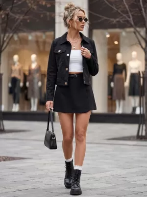 Ženska jakna DSTREET TY5880 CRNA
