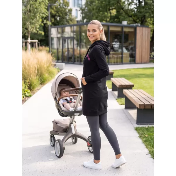  Ženska produžena majica ALTISPORT ALW001419 CRNO RUŽIČASTA 