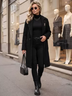 Ženski kaput DSTREET NY0782 CRNA