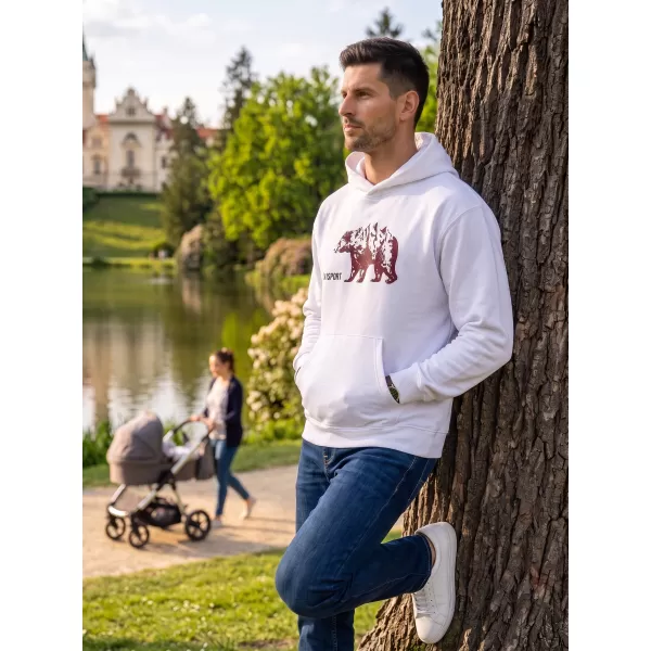  Muški sweatshirt ALTISPORT ALM193422 BIJELA 