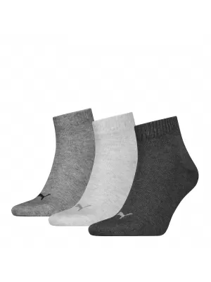 Čarape PUMA UNISEX QUARTER PLAIN 3P 93858916 ANTRACIT/L MEL SIVA/M MEL SIVA