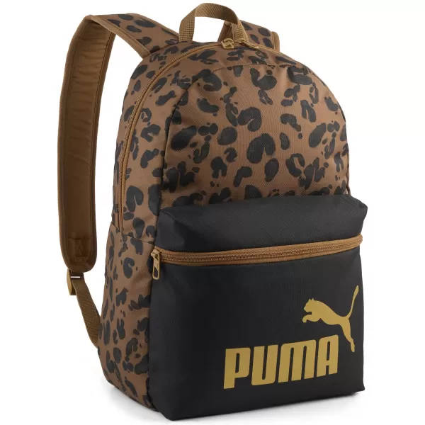  Ruksak PUMA PHASE AOP BACKPACK 09116916 PUMA CRNA/KONA SMEĐA/LEOPARD AOP 