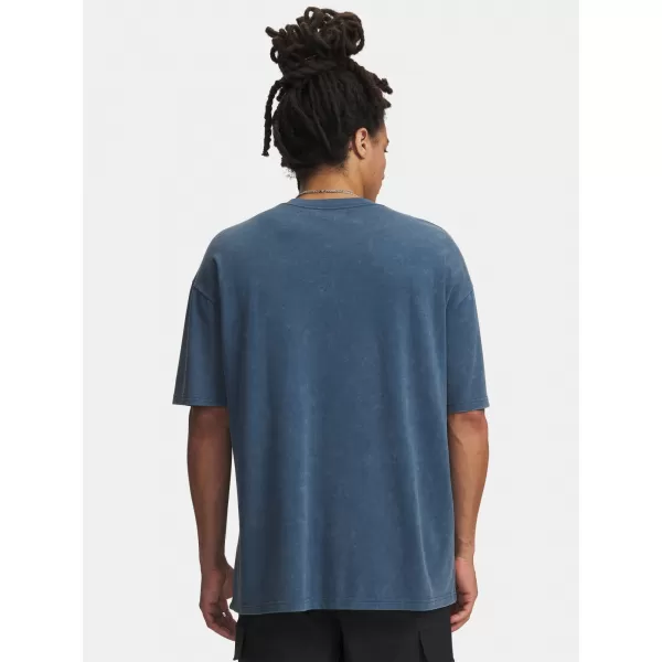  Muška majica kratkih rukava UNDER ARMOUR UA M HW OS LOGO WASH SS 1389147-498 PLAVA 