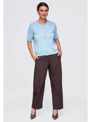 Ženska bluza OMBRE OW-TS-E0084 PLAVA