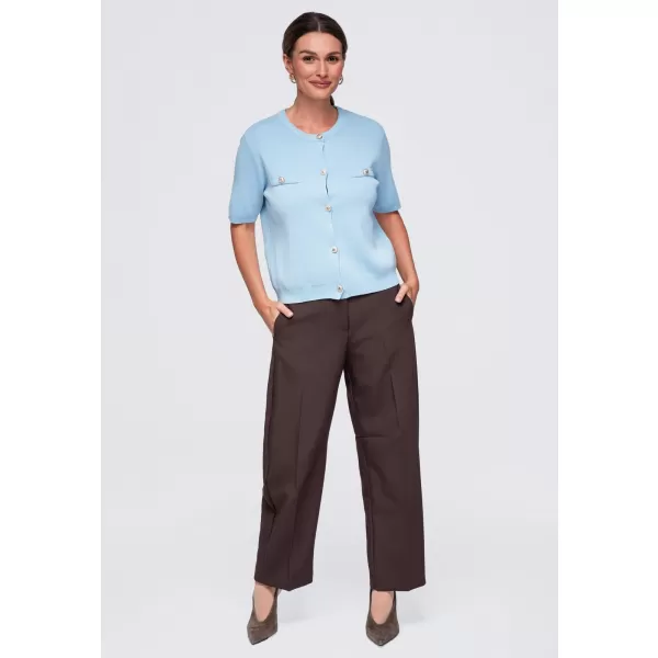  Ženska bluza OMBRE OW-TS-E0084 PLAVA 