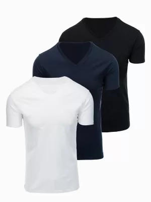 Muška majica kratkih rukava OMBRE OM-TSBS-0281 CRNO/BIJELO/PLAVO