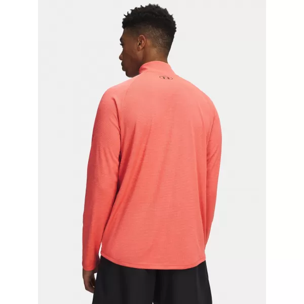  Muška majica kratkih rukava UNDER ARMOUR TECH TEXTURED 1/2 ZIP 1382797-690 CRVENA 