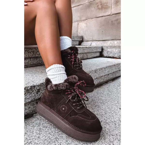  Ženski snjegovići BIG STAR SHOES UU274312 ČOKOLADA 