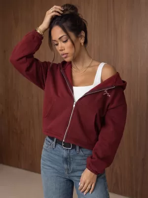 Ženski sweatshirt DSTREET BY1579 TAMNOCRVENA