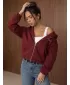 Ženski sweatshirt DSTREET BY1579 TAMNOCRVENA
