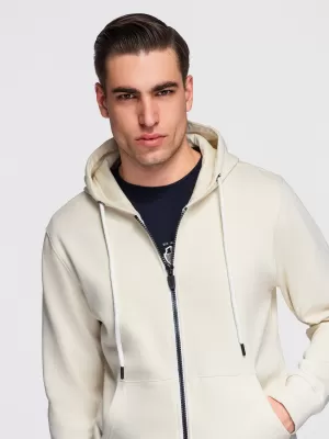 Muški sweatshirt OMBRE OM-SSBZ-0272 KREMA