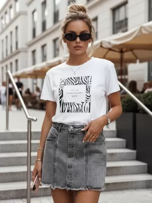 Ženska majica kratkih rukava DSTREET RY2499 BIJELA