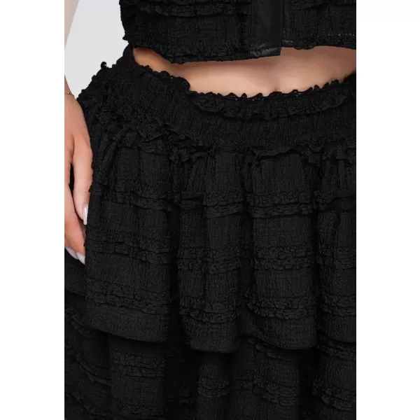 Ženska suknja OMBRE OW-GL-E0014 CRNA 