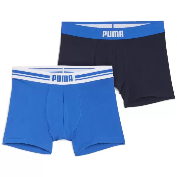  Muške bokserice PUMA MEN EVERYDAY PLACED LOGO BOXER 2P 93847603 PLAVA KOMBINACIJA 