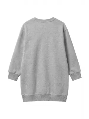 Sweatshirt haljina za djevojčice URBAN CLASSICS UCK8565-03061 VRIJESAK SIV