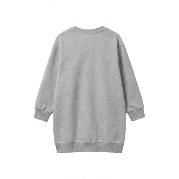  Sweatshirt haljina za djevojčice URBAN CLASSICS UCK8565-03061 VRIJESAK SIV 
