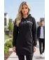 Ženska produžena majica ALTISPORT ALW001419 CRNO-BIJELO