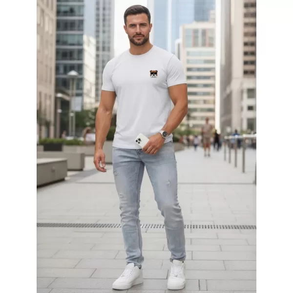  Muška majica kratkih rukava DSTREET NX0125R-WH BIJELA 