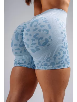 Kompresijske push-up kratke hlače s leopard printom NEBBIA PRIMAL 856 PLAVI LEOPARD