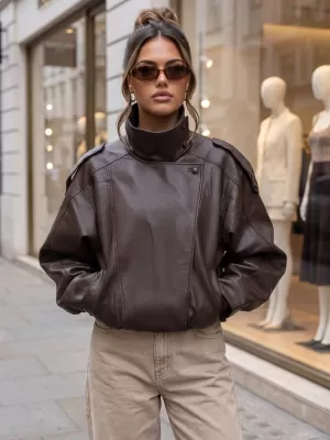 Ženska jakna DSTREET TY5961 SMEĐA