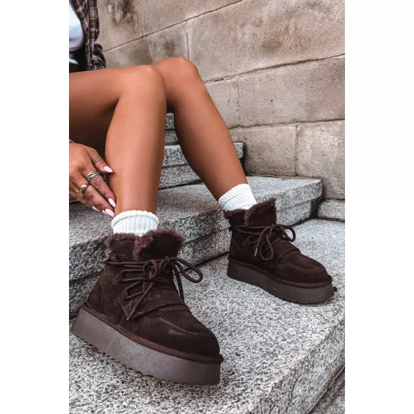  Ženski snjegovići BIG STAR SHOES UU274316 SMEĐE/BEŽ SJENE 