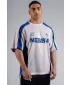 Predimenzionirana majica kratkih rukava od jerseya 97 NEBBIA PRIMAL 885 KREMA