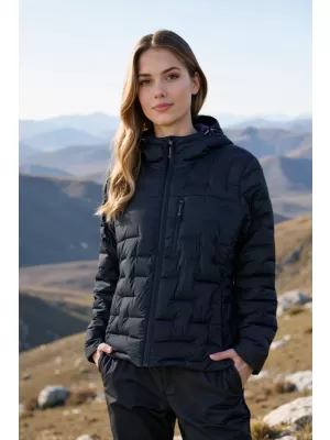 Ženska ultralagana zimska jakna ALPINE PRO ROGITA 3 OCEAN OBASJAN MJESEČINOM