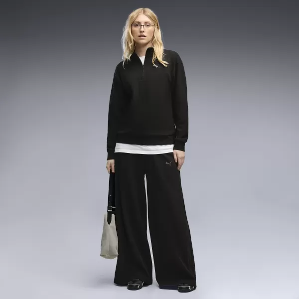  Ženske hlače PUMA CLASS RELAXED WIDE LEG PANTS 69401301 PUMA CRNA 