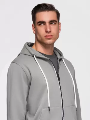 Muški sweatshirt OMBRE OM-SSBZ-0272 SIVA