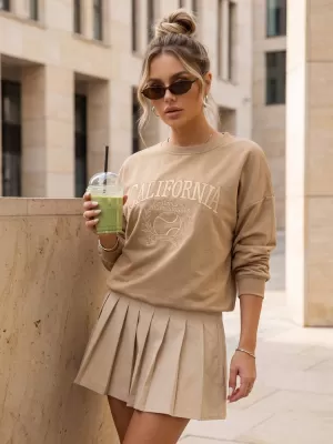 Ženski sweatshirt DSTREET BY1194 BEŽ