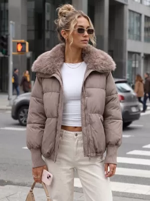 Ženska jakna DSTREET TY5820 SMEĐA