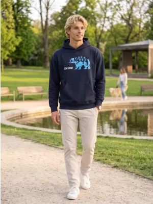 Muški sweatshirt ALTISPORT ALM193422 TAMNOPLAVA