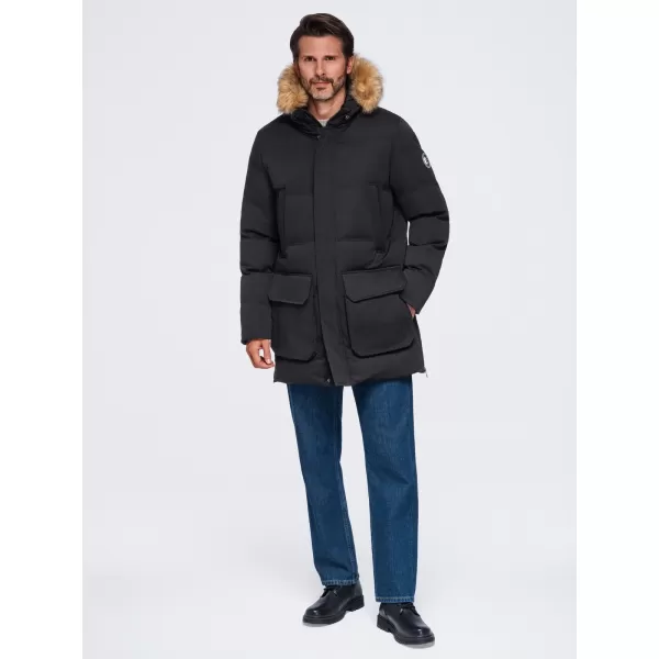  Muška parka OMBRE OM-JALJ-0310 CRNA 