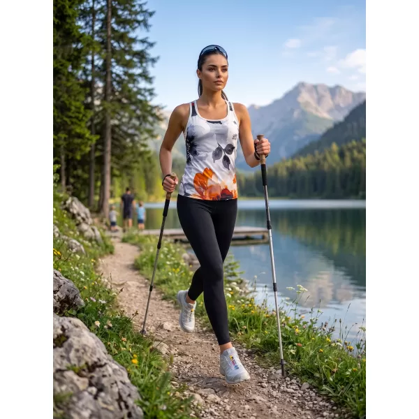  Ženska premium funkcionalna majica bez rukava ALTISPORT VOJ/ALW117TIL01 CRNO-NARANČASTA 