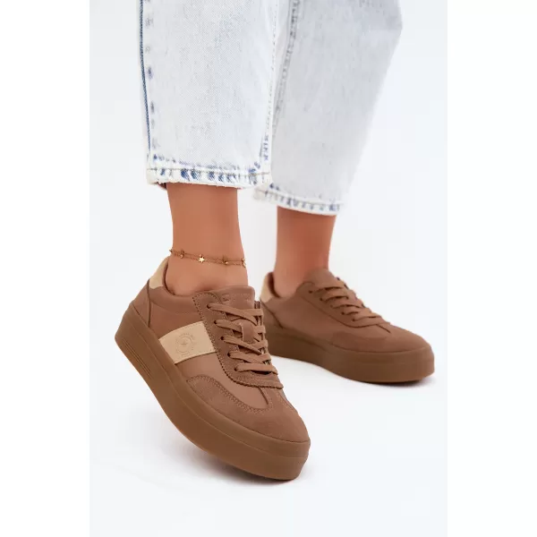  Ženske tenisice BIG STAR SHOES UU274015 SMEĐA/BEŽ 